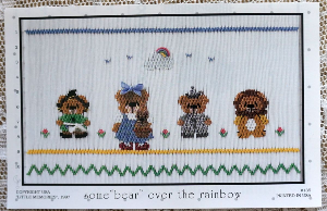 Little Memories Smocking Plate Some ''Bear'' Over The Rainbow 135 OOP